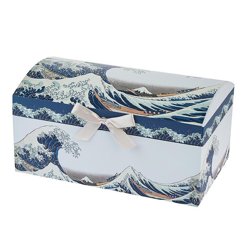959251 Jewelry box with mirror - design Hokusai Wool