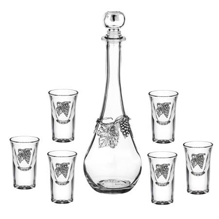 F32270: Set of 6 glasses + bottle