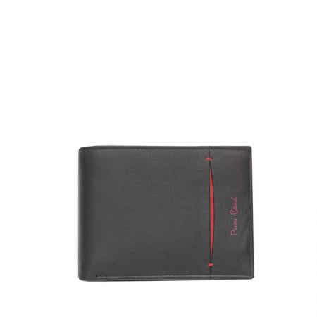 PCL02009: Men's black wallet PIERRE CARDIN - with vertical stripe