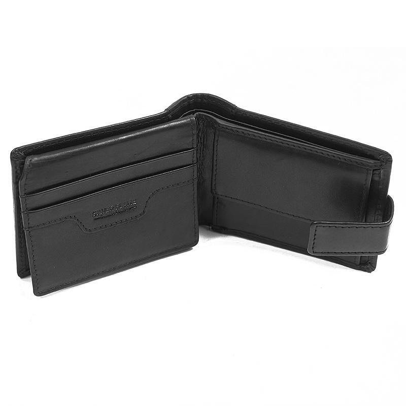 AS4001BL: Мъжки черен портфейл Auto Set с лого на Mercedes