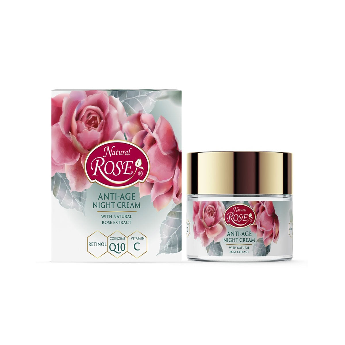 Нощен крем Natural Rose с RETINOL+ Q10+ C 50ml