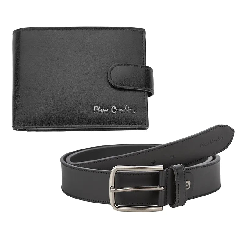 PCS122XL: Мъжки комплект портфейл и колан Pierre Cardin - 130 см