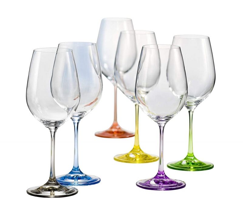 691015197143 : White wine glasses 350 ml Rainbow