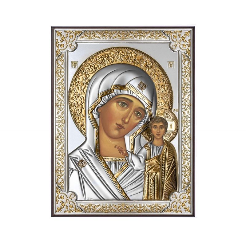 691015197259 : Икона 13 x 18 Богородица сребро 999 31176-O
