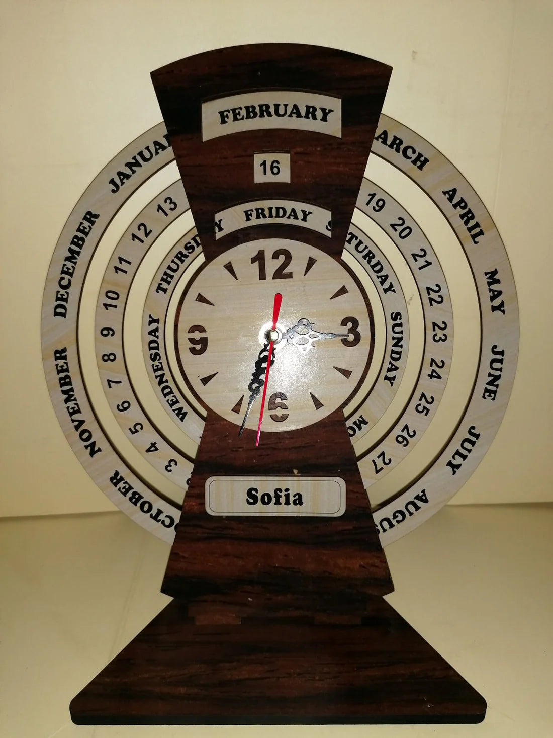 Perpetual calendar clock - wall and table