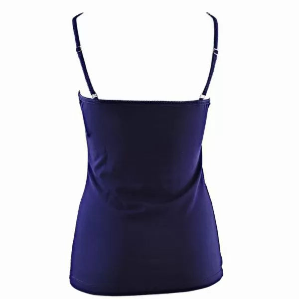 327 Дамски потник памук и дантела Dark blue lace