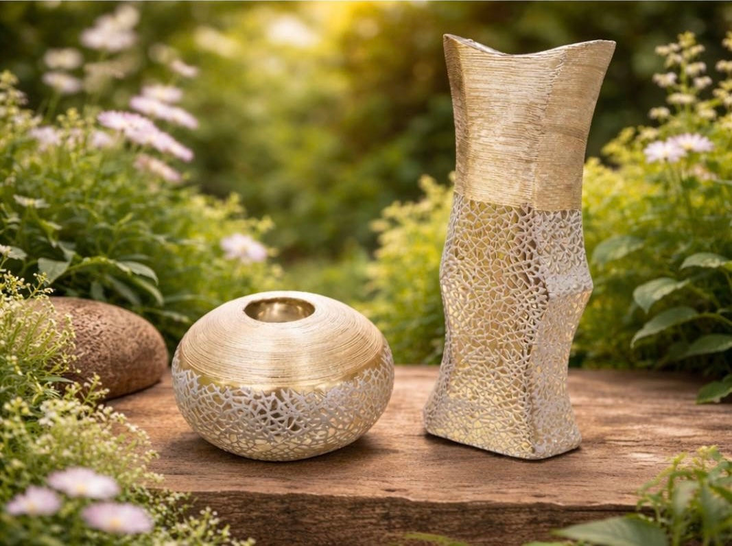 166062 Луксозна ваза в златисто