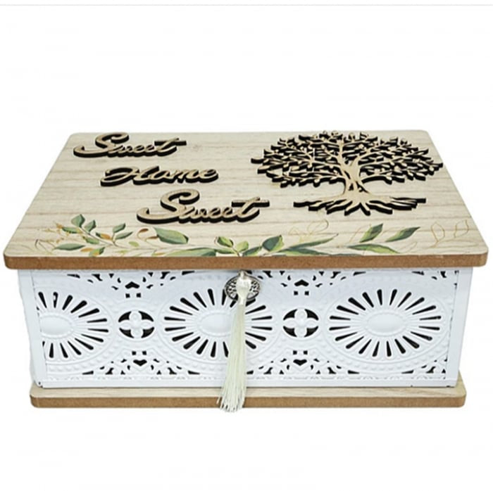 07653 Елегантна дървена кутия -за съхранение