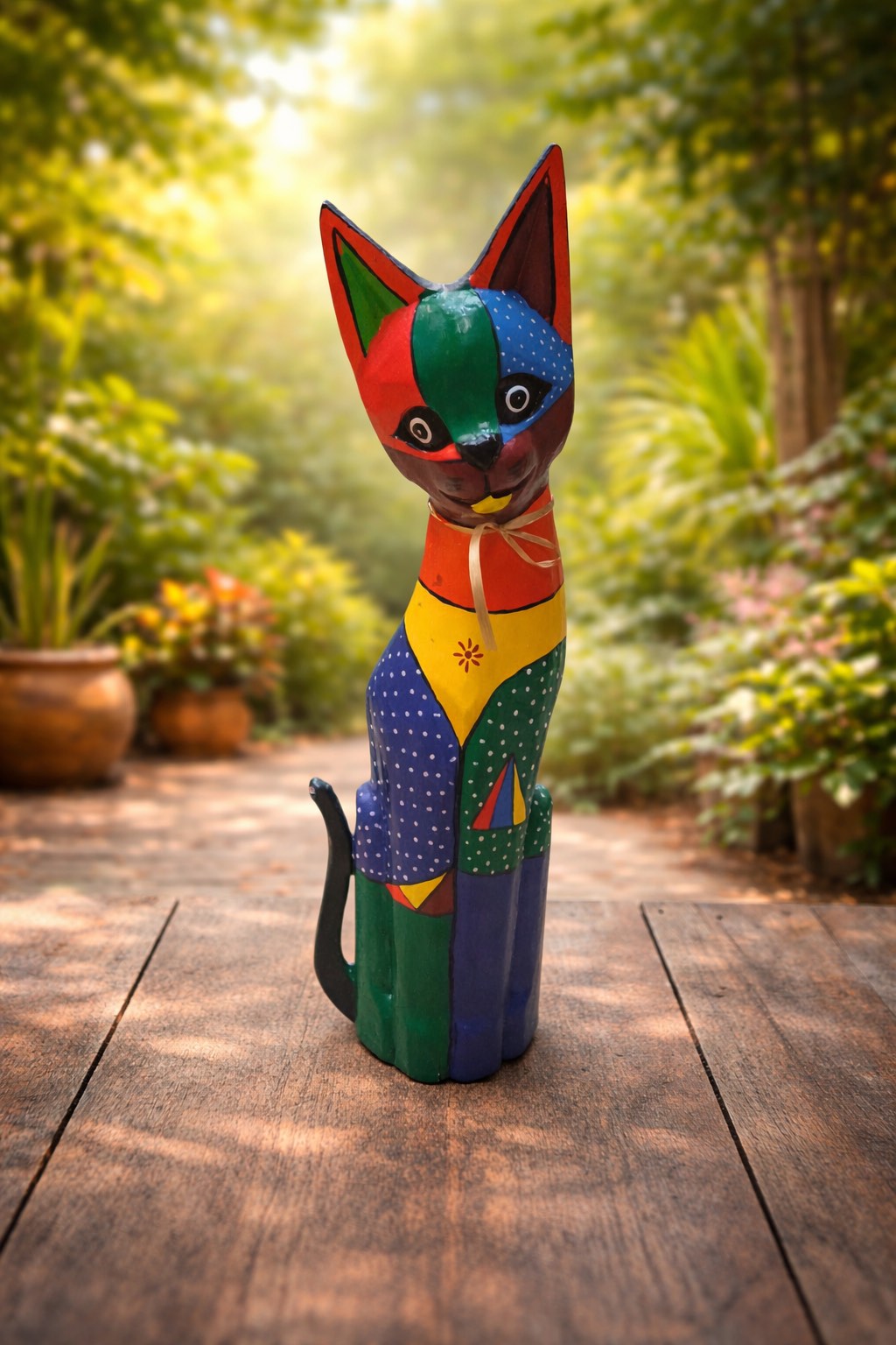 7103541 Дървен сувенир -Котка ART 50 см.