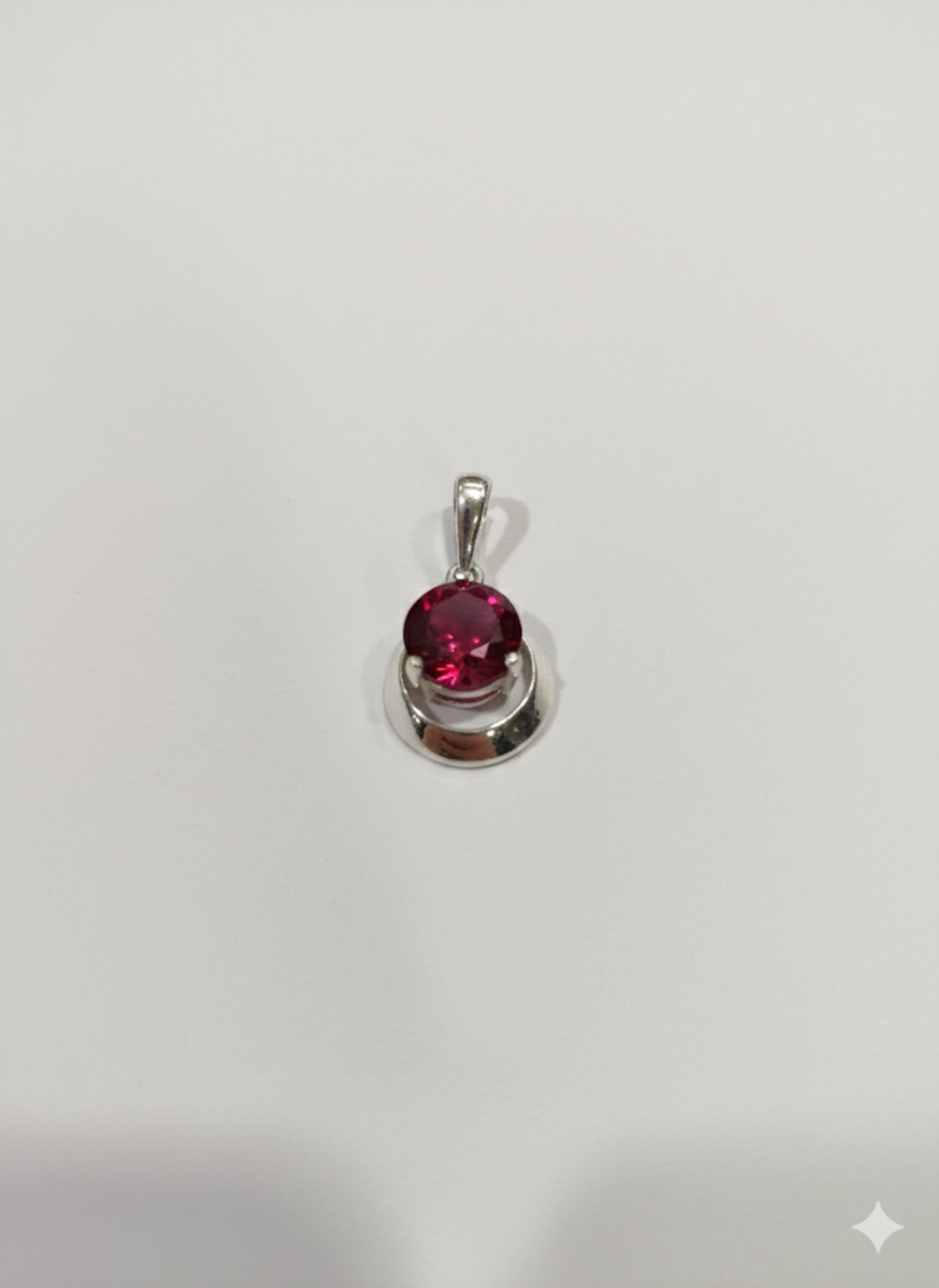 K 2542 /491 Сребърни бижута с камък рубин. Сребро и рубин