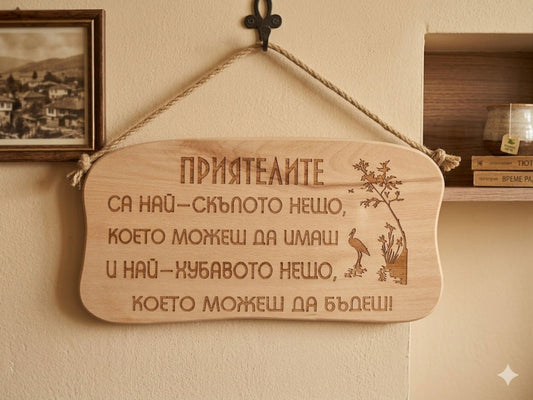 241044 Дървена табела.