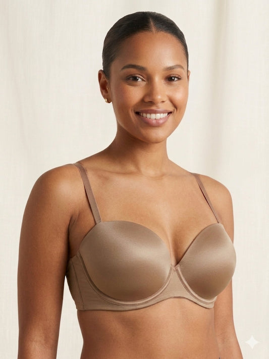 01027 Super Push Up Сутиен Бриджитка Lormar Extra Double-Зларист.