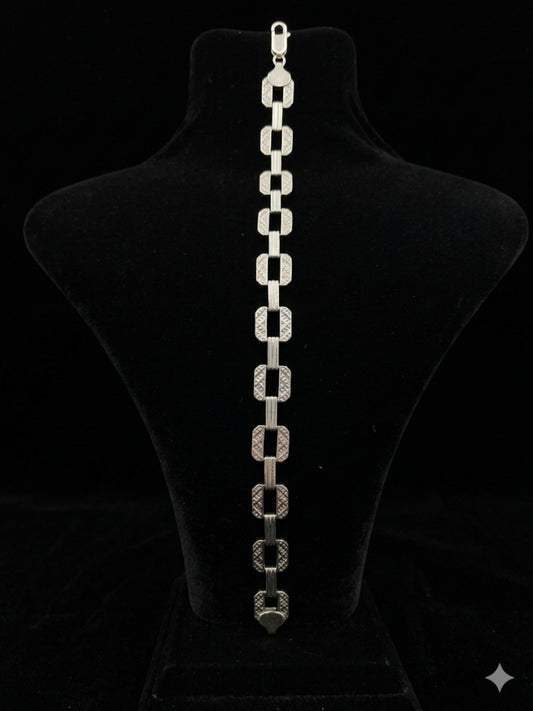 201199 Сребърна гривна за мъже. Сребърна бижутерия от България.