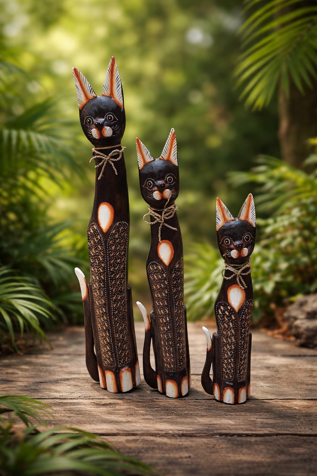 7101001 Котки 3-ка от дърво Модел B Продават се по единично.