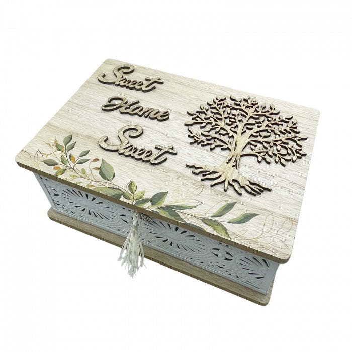 07653 Елегантна дървена кутия -за съхранение