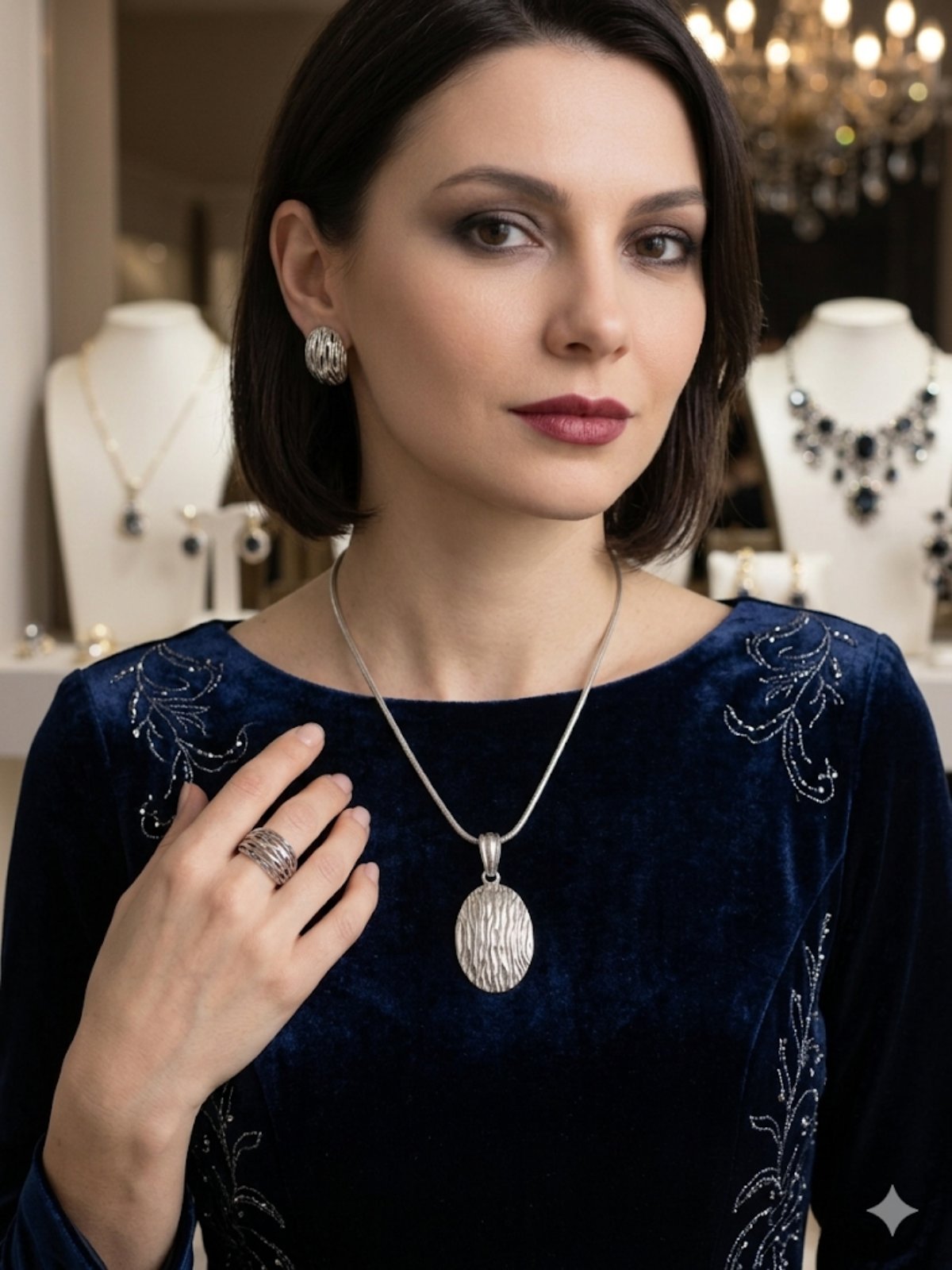 К 1804 Сребърна бижутерия с проба 92.5%.