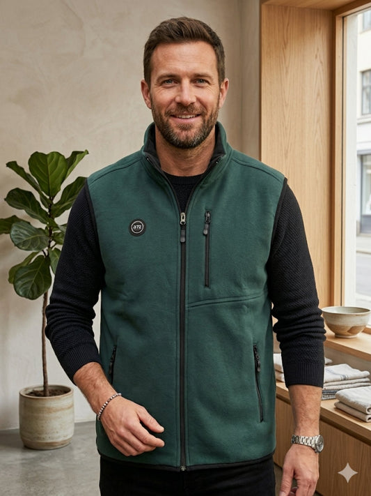 1010 Мъжки елек/грейка  – тъмно син, поларен с яка и стилна визия