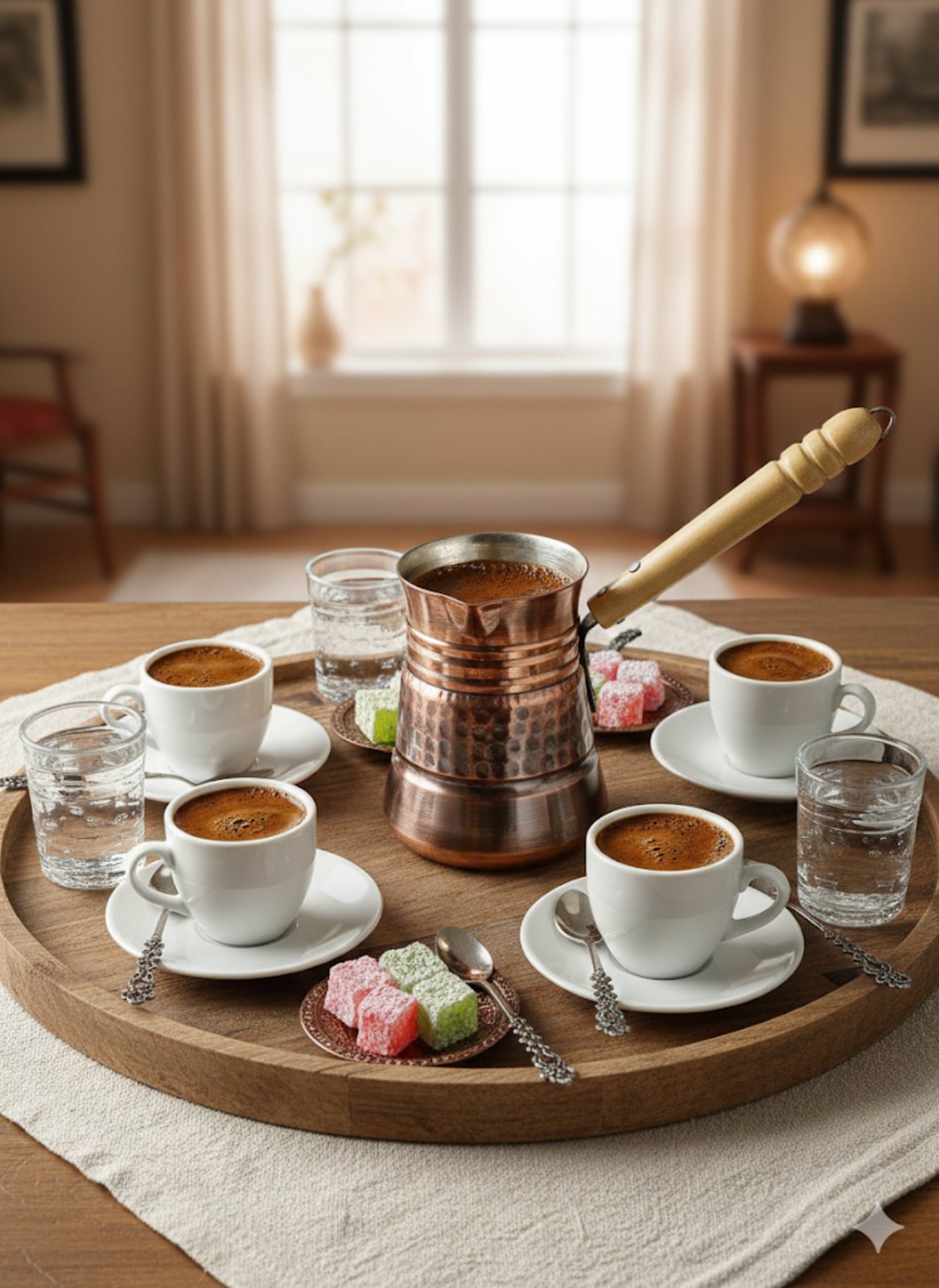 Медно джезве за 6 кафета. Бакърено джезве /П Медни джезвета.