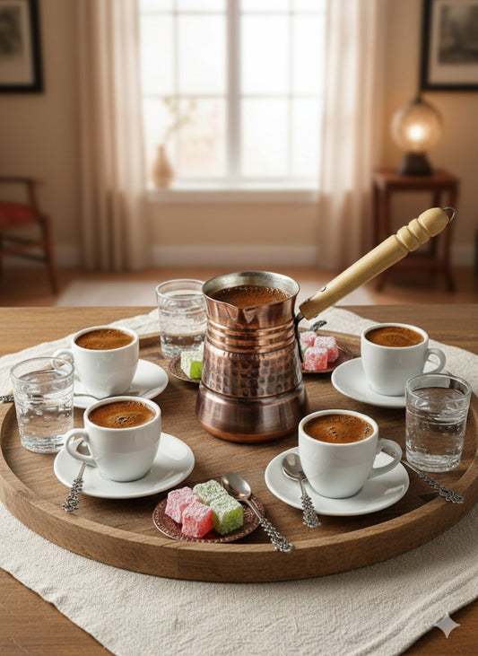 Медно джезве за 6 кафета. Бакърено джезве /П Медни джезвета.