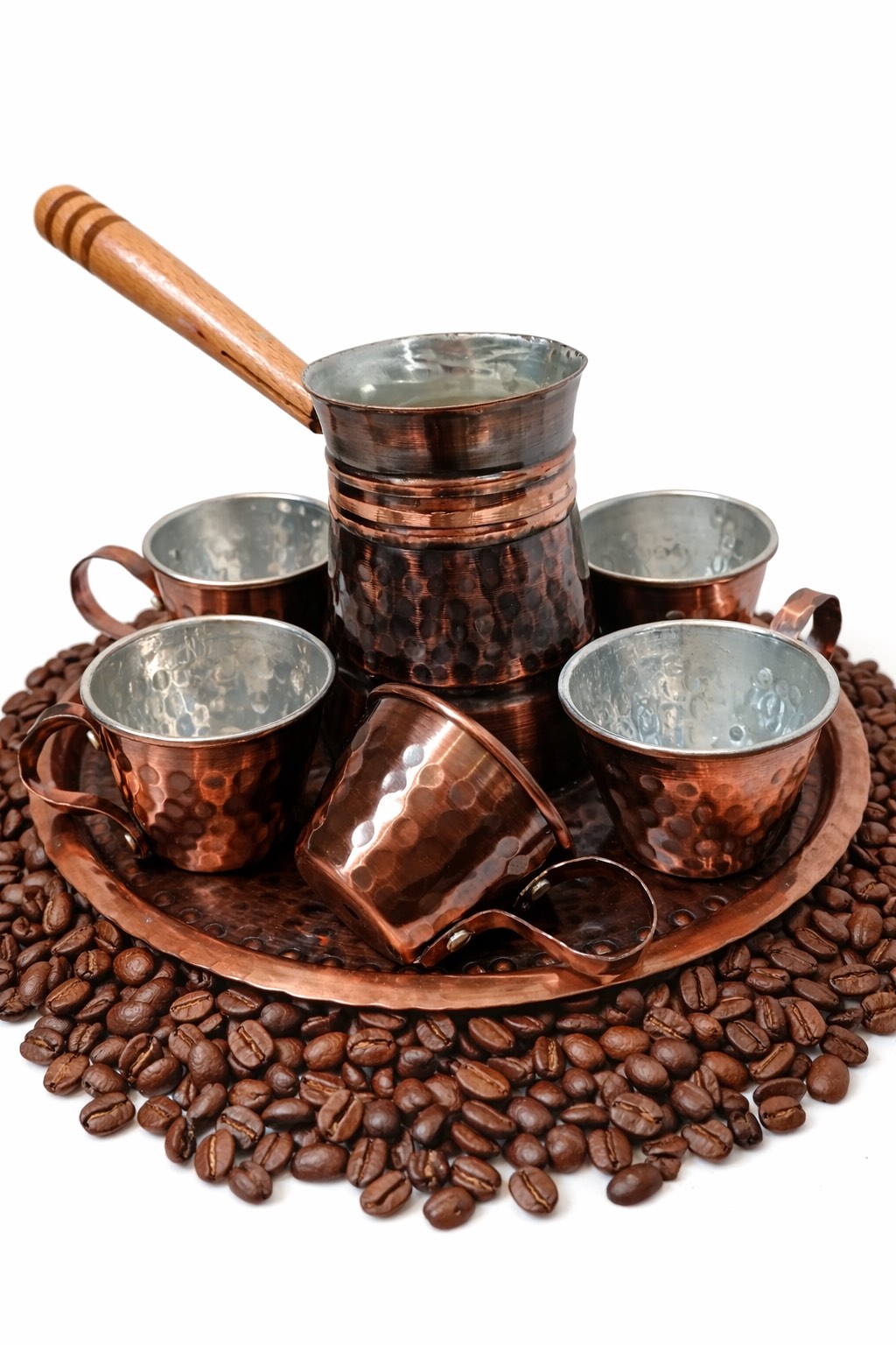 Copper Turkish coffee set