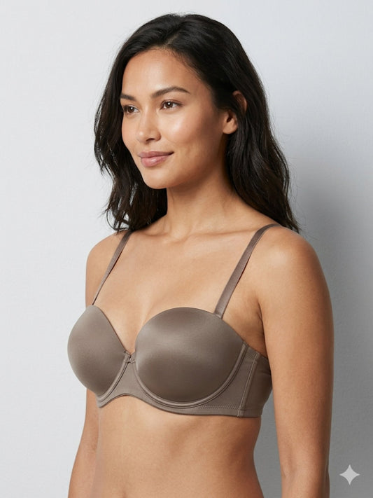 01027 Super Push Up Сутиен Бриджитка Lormar Extra Double-цвят Какао