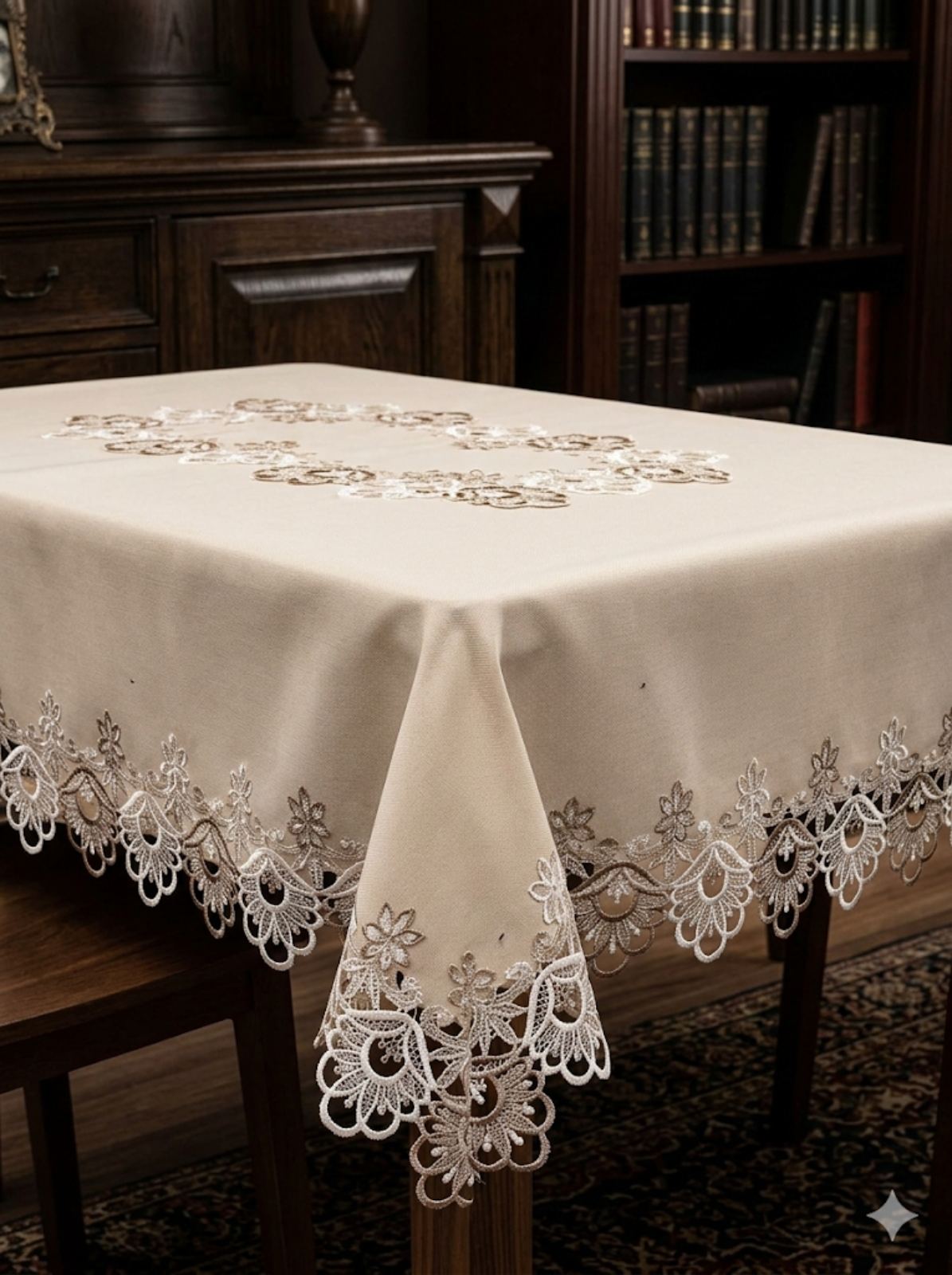 6384 Луксозна покривка за маса 130/180 Празнична покривка за маса.