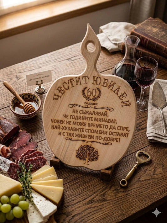 241090 Дървена дъска за 60 -годишен юбилей"Дървото на живота"