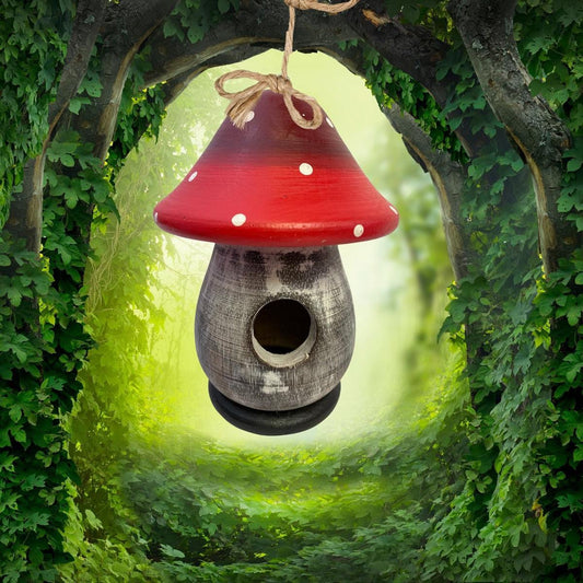 7103563 Дървена гъба къща за птички