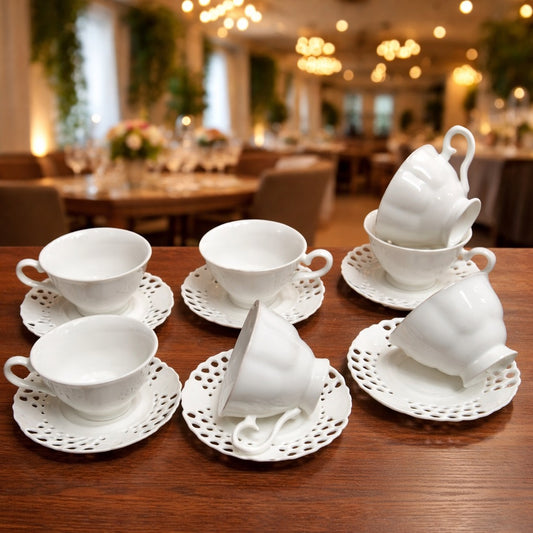 79028724 Сервиз за кафе с кант дантела