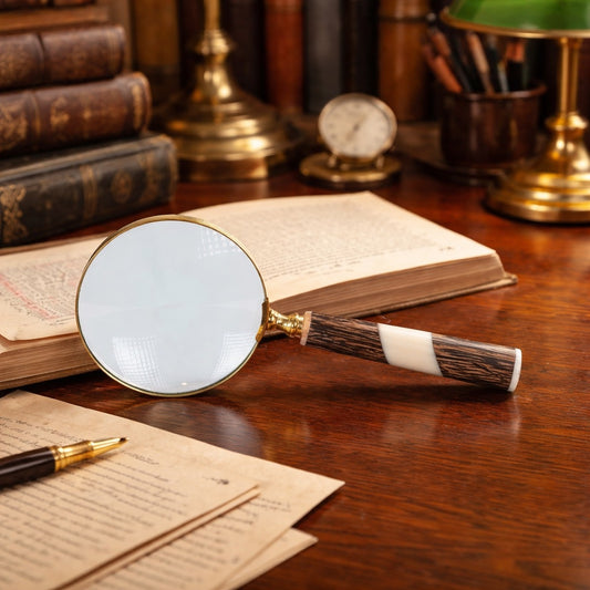 7-752-19026: ЛУПА,СМОЛА И СТЪКЛО, ЕКРЮ И КАФЯВО