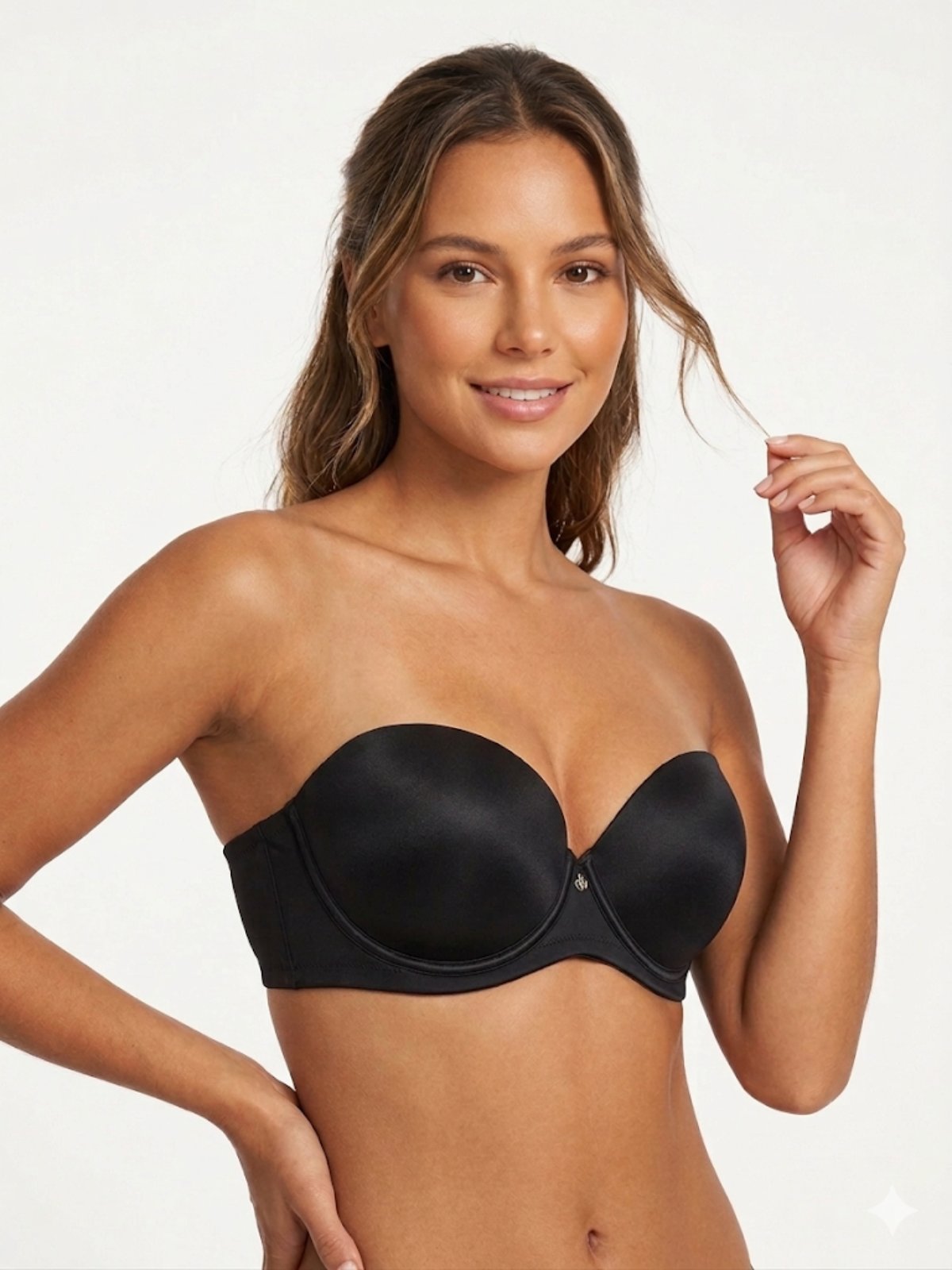 01027 Super Push Up Сутиен Бриджитка Lormar Extra Double Шампанско