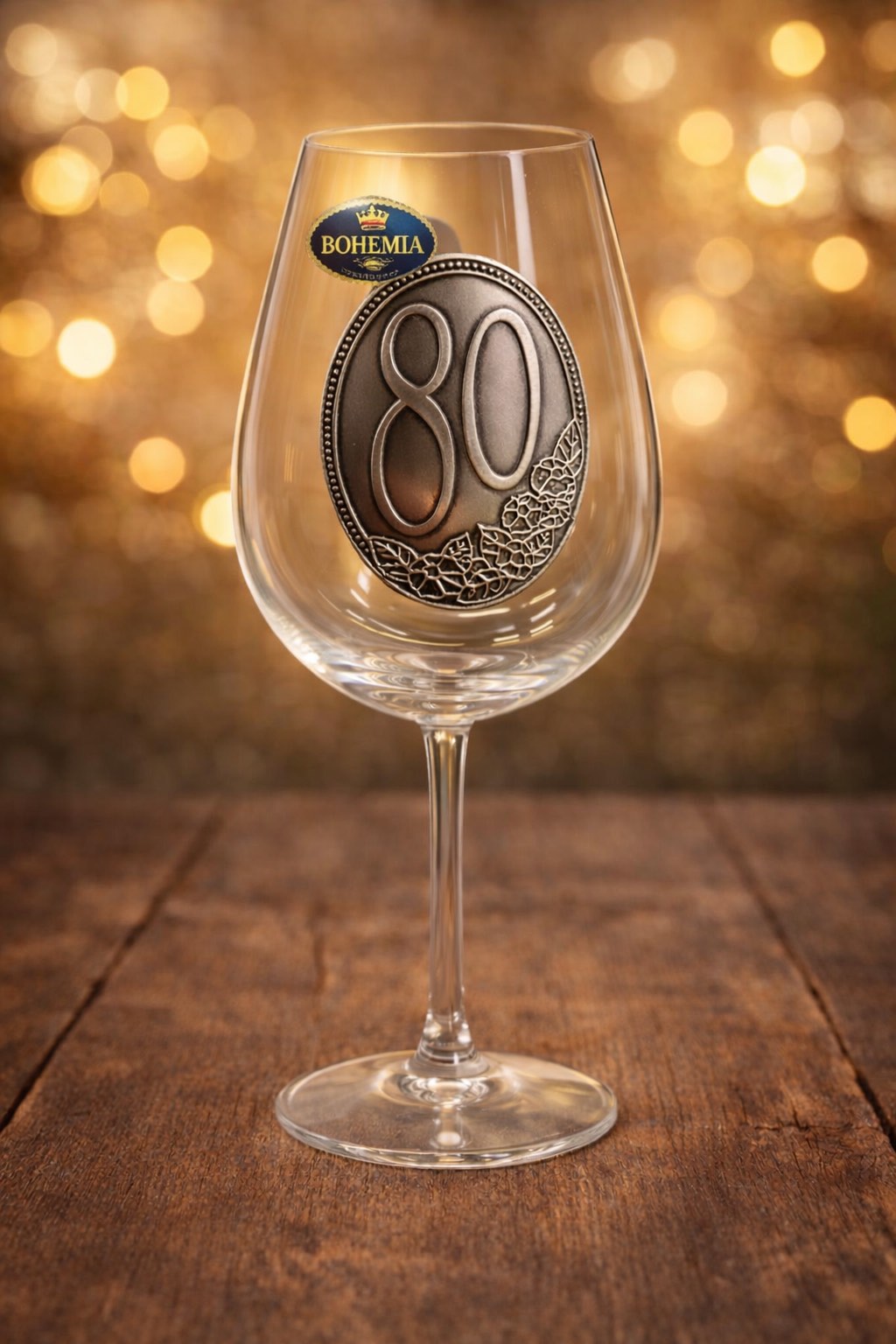 00080 Подарък за 80 годишен юбилей - Чаша за вино
