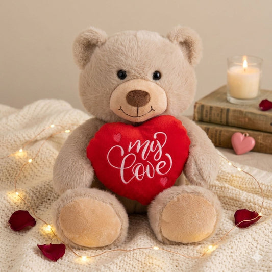 030192 Плюшено мече със сърце „My Love“-32 см.