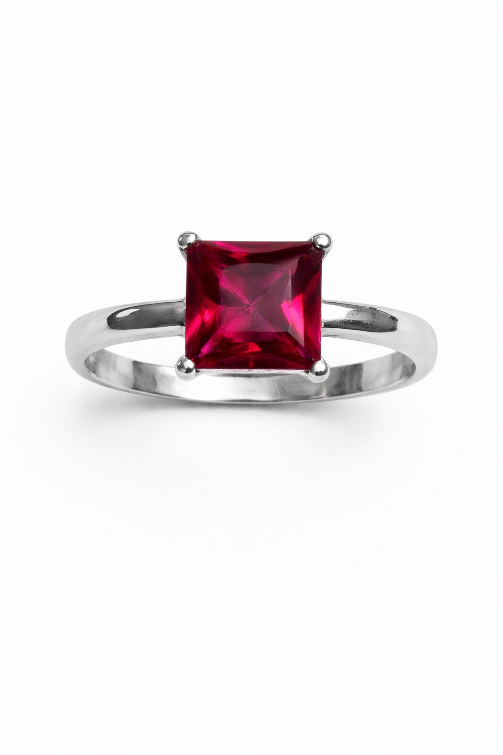 K 2088 /491 Сребърни бижута с камък рубин. Сребро и рубин