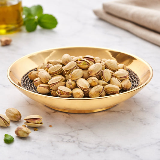 3-70-129-0063: Декоративно плато в златист цвят