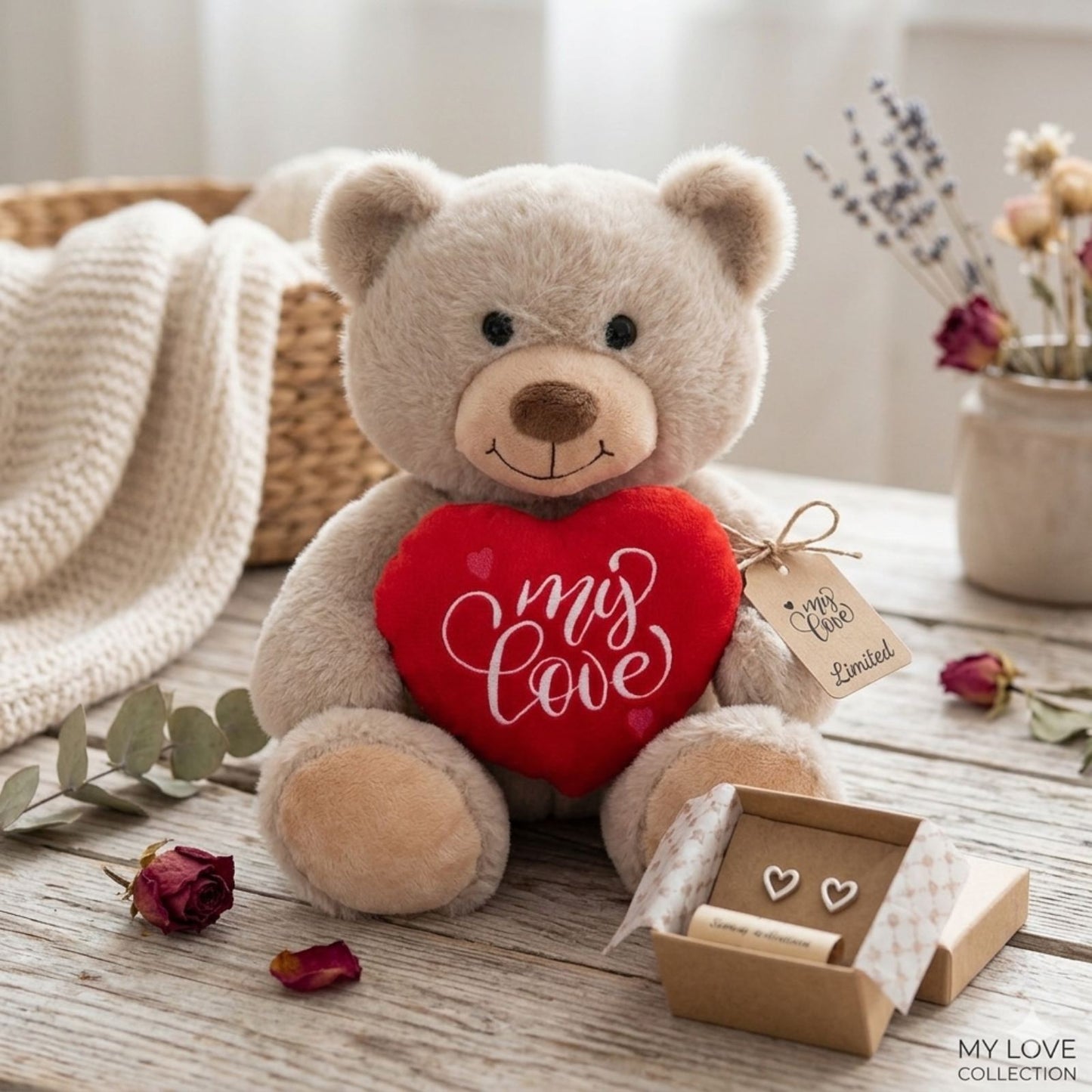 030188 Плюшено мече със сърце „My Love“-25 см.