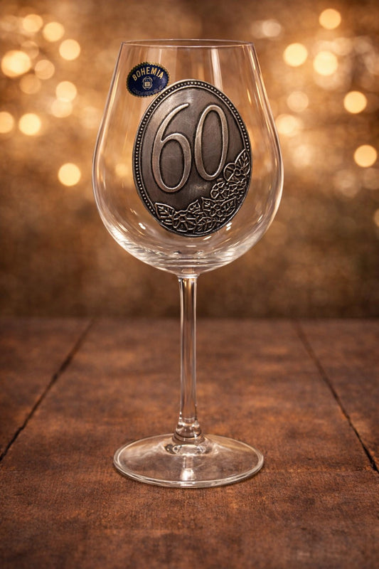 00060 Подарък за 60 годишен юбилей- Чаша за вино