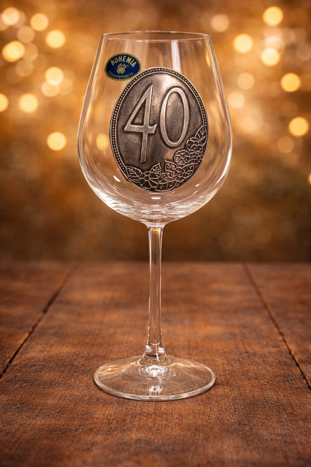 00040 Подарък за 40 годишен юбилей - Чаща за вино