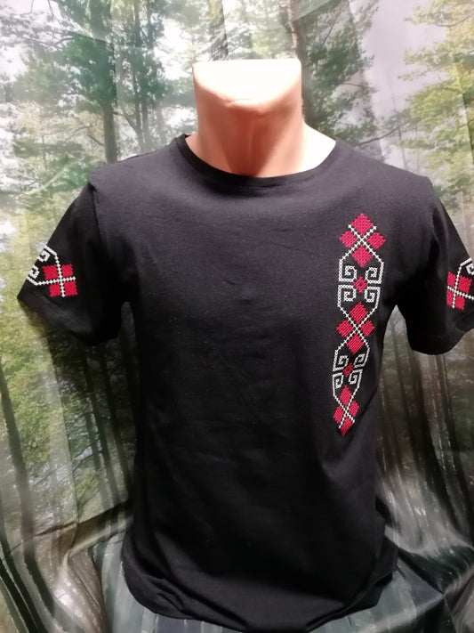 Мъжка тениска с шевица „Сила“