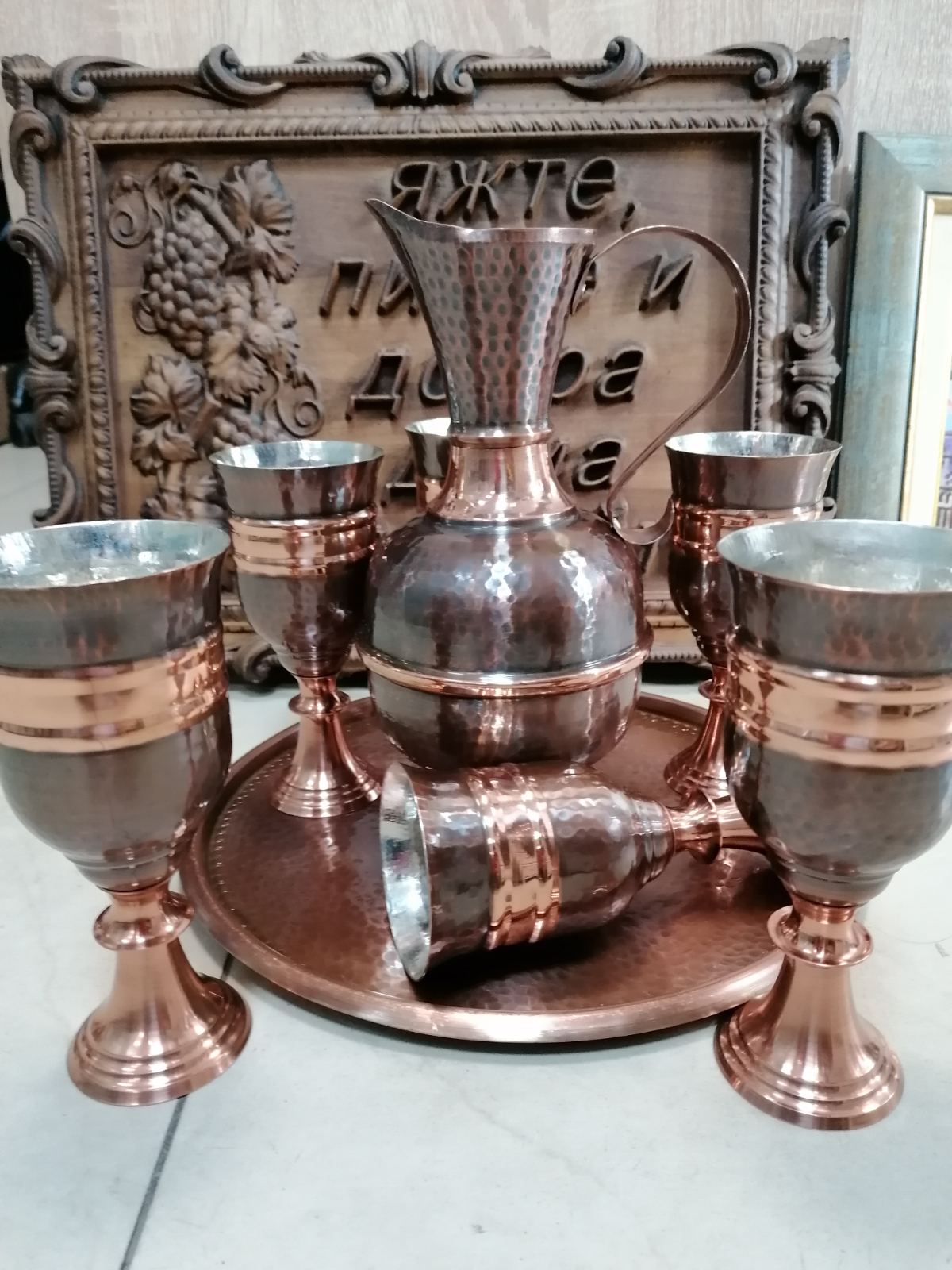 Copper wine service