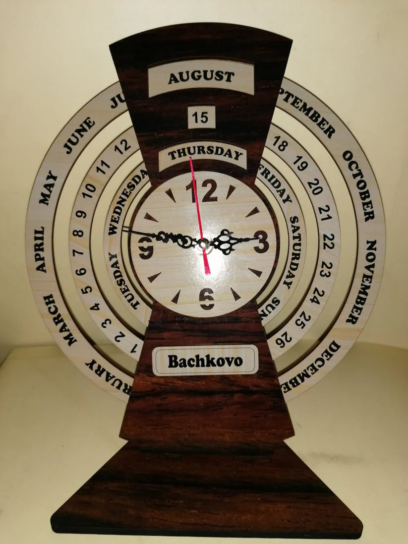 Perpetual calendar clock - wall and table