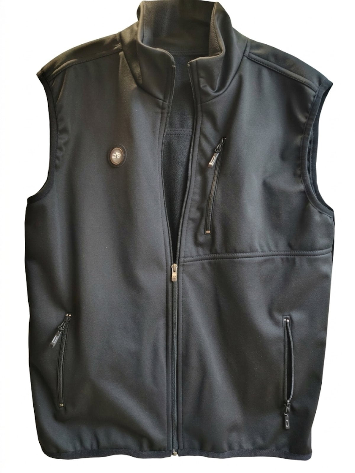 1020 Мъжки елек  – черен софтшел модел с яка и стилна визия