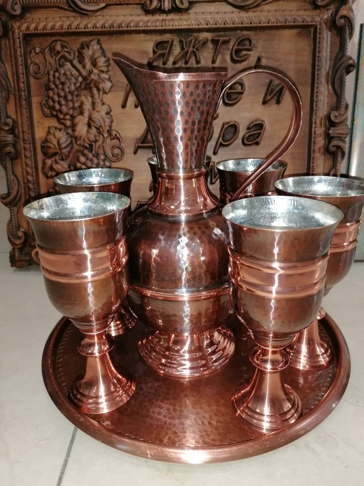 Copper wine service