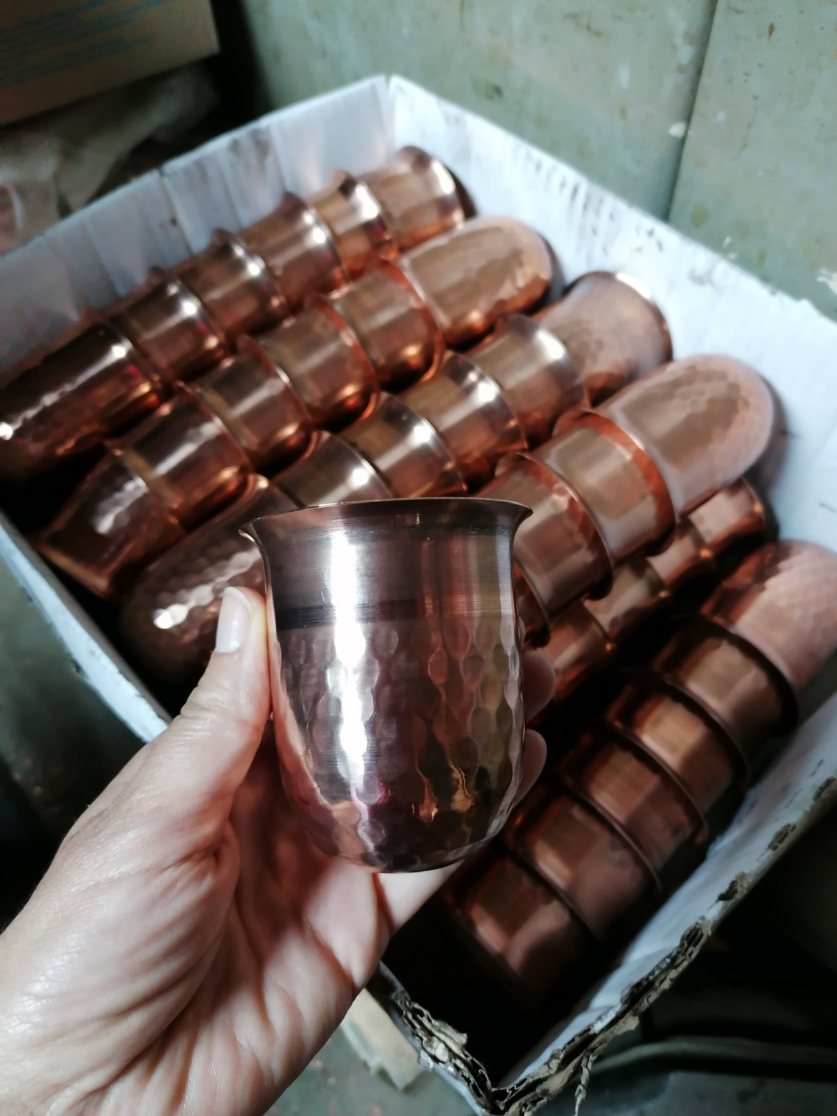 Copper wine service