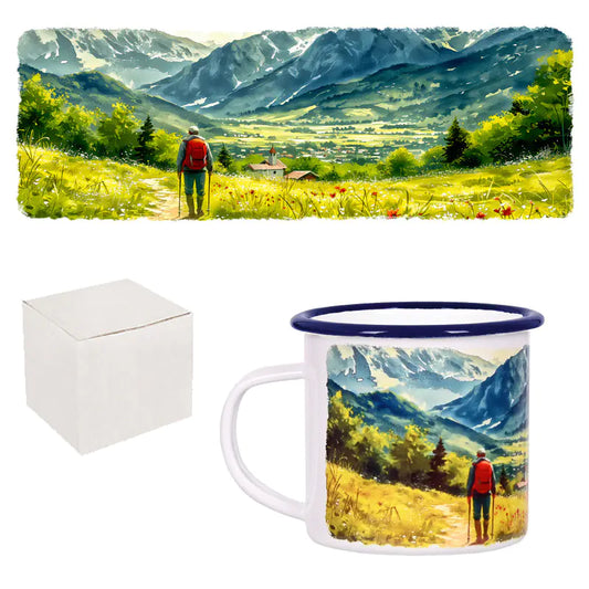 100454-1 : Ретро емайлирано канче "Планинар" /300 милилитра/