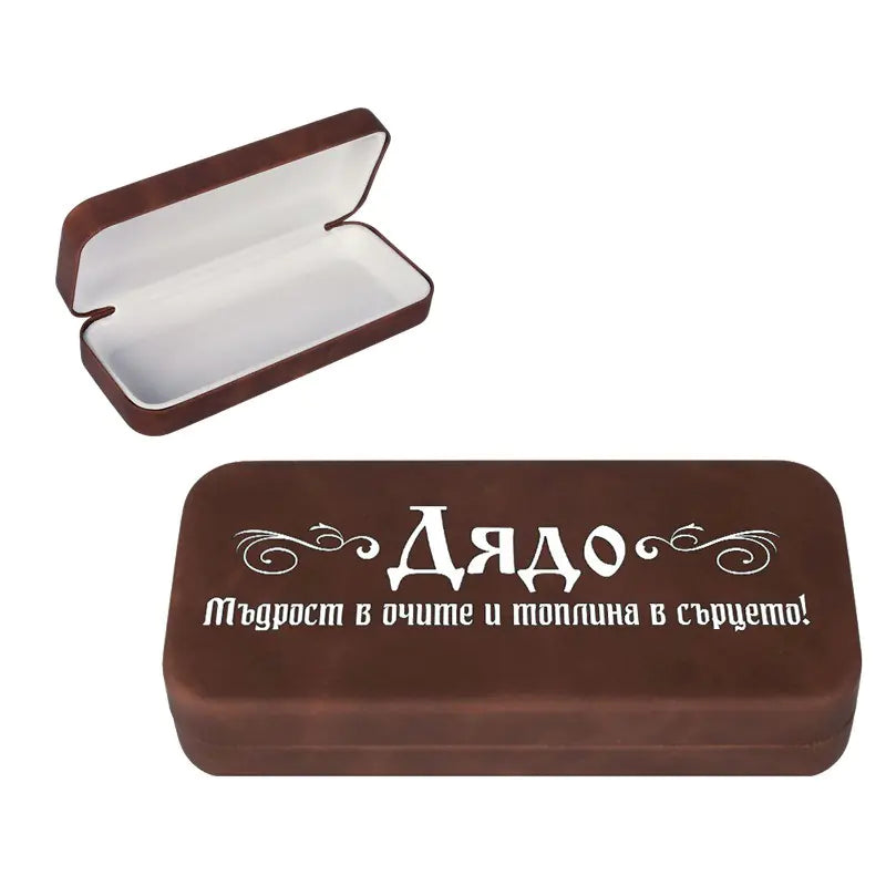 102603 Hard case for glasses "Grandpa" /leather/