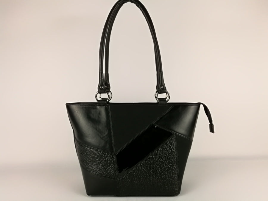 Handbag - 2658 - BLACK, BLACK - COLOR
