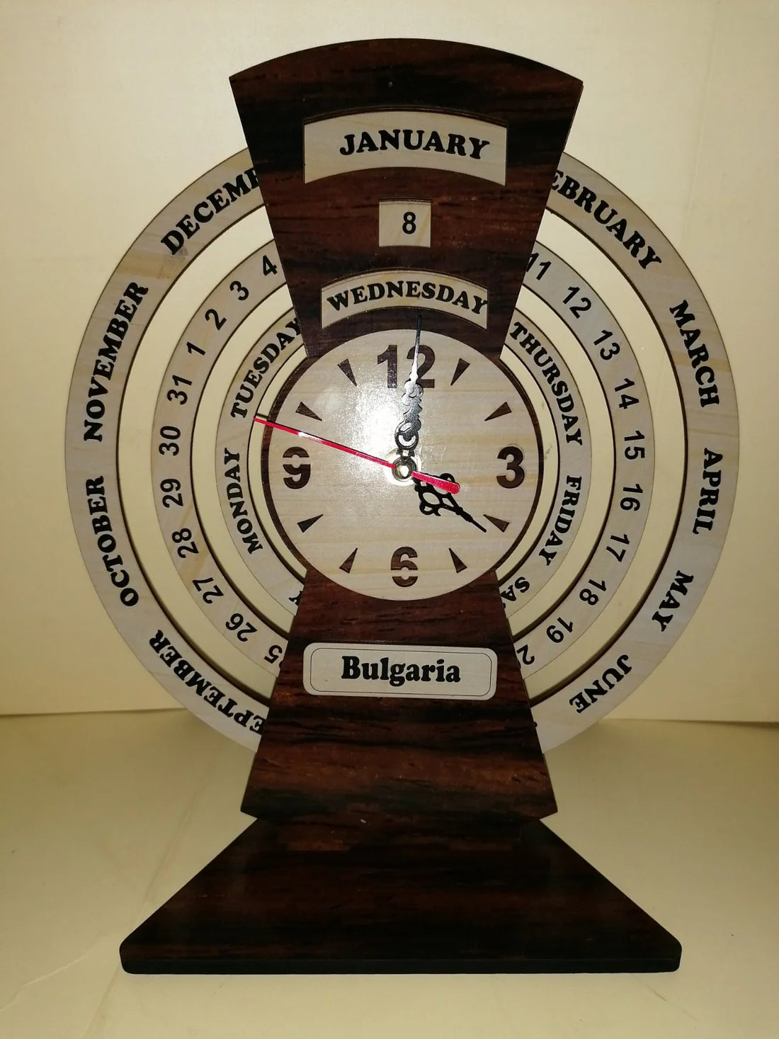 Perpetual calendar clock - wall and table