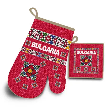 Код 4218: Комплект ръкохватки с български шевици