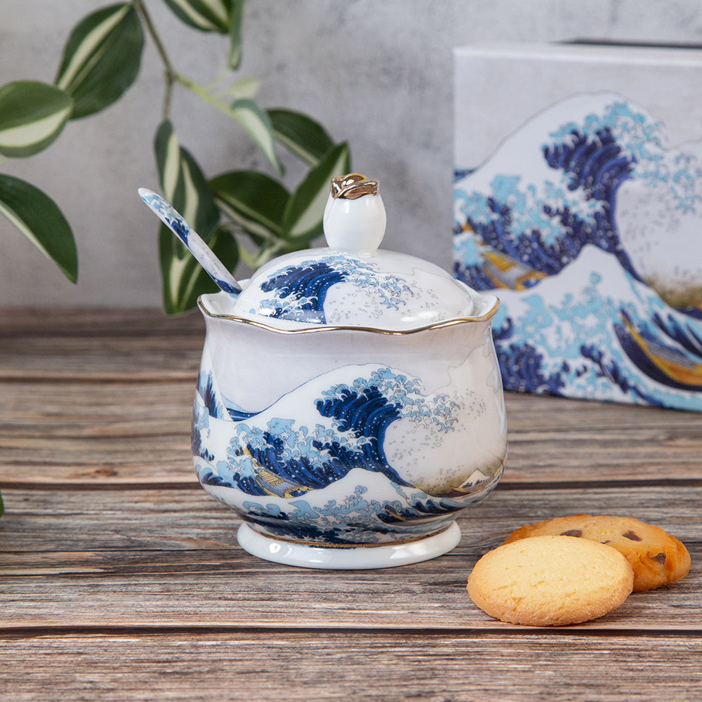 76033898 Захарница с лъжичка - Голямата вълна край Канагава